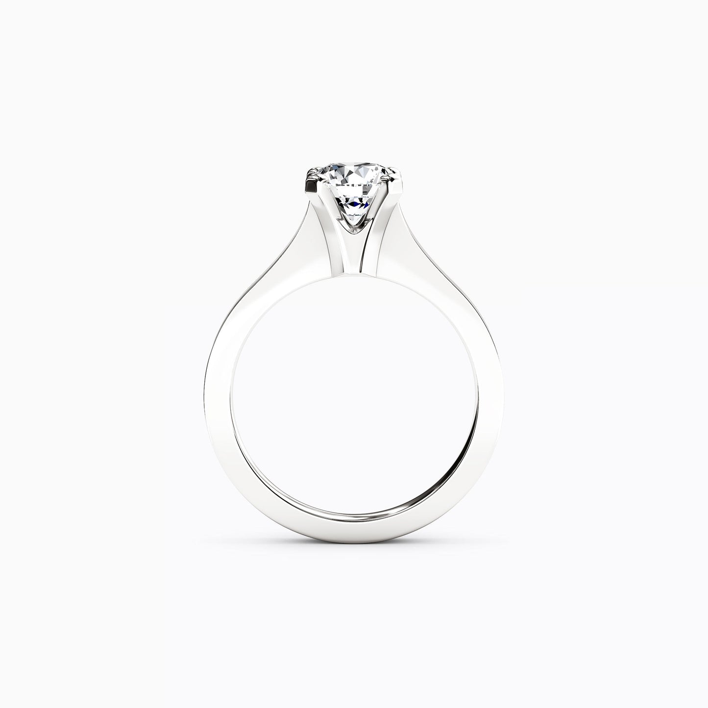 Solitaire Diamond Tapered Engagement ring in 14K Gold