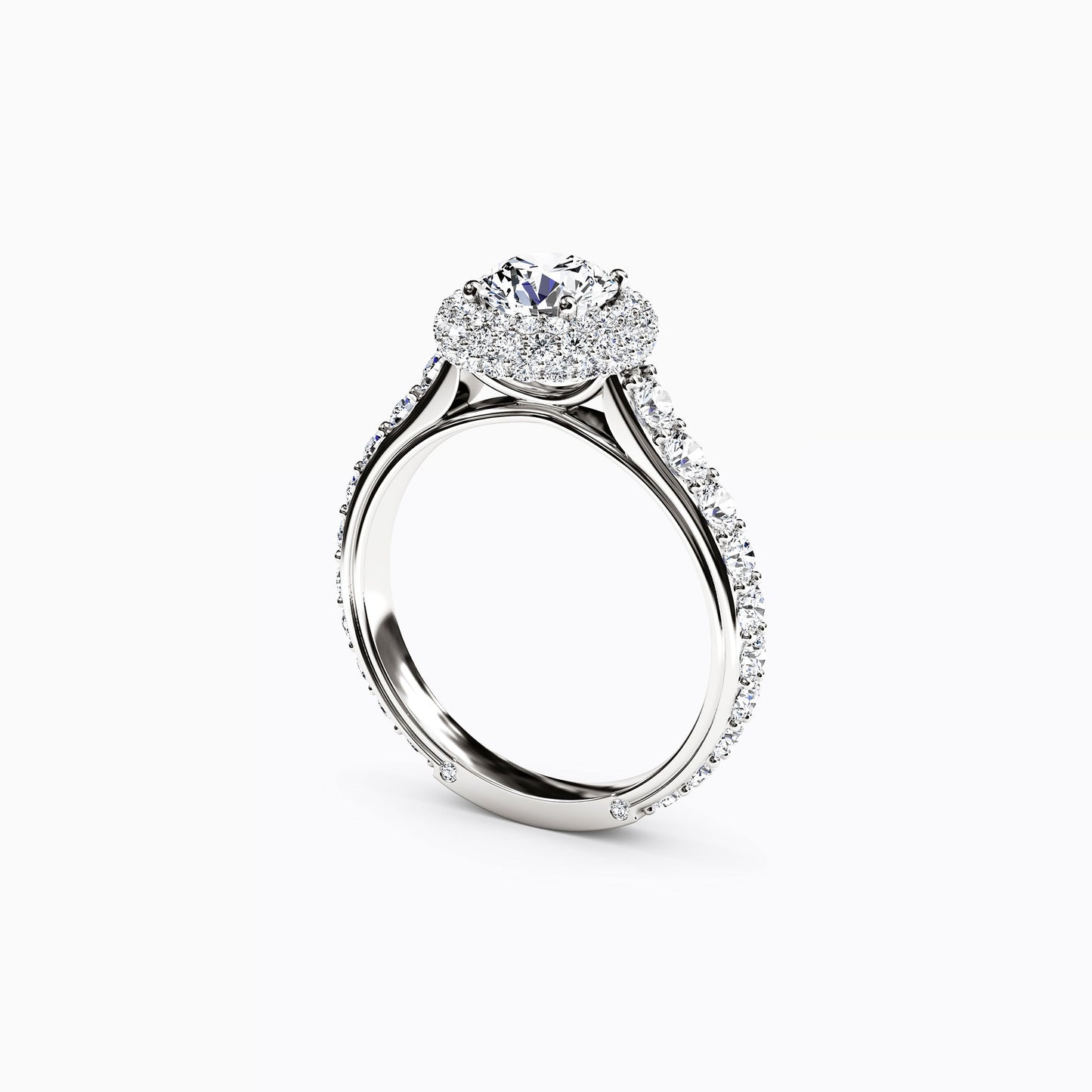 Halo Marielle Engagement Ring in Platinum