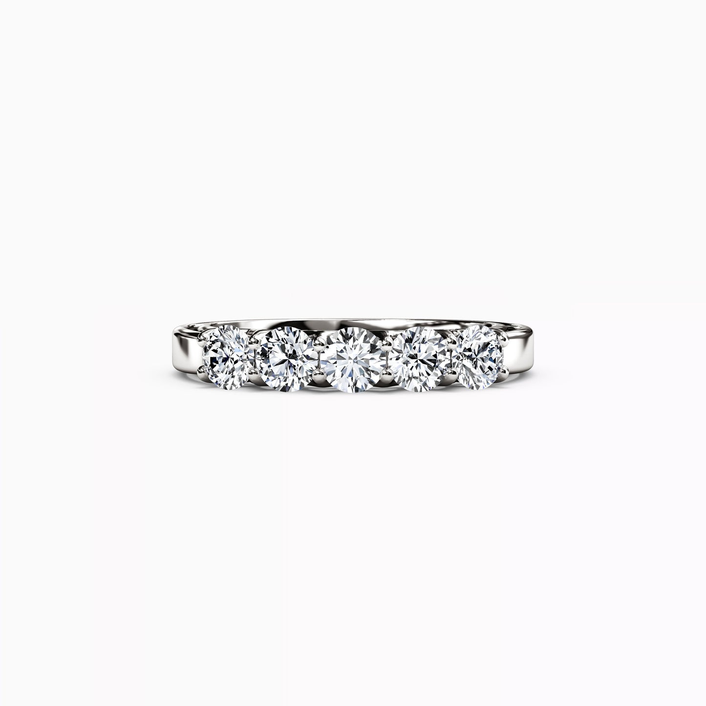 5 Stones Diamond Diana Wedding Band in Platinum
