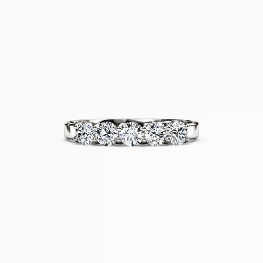 5 Stones Diamond Diana Wedding Band in Platinum