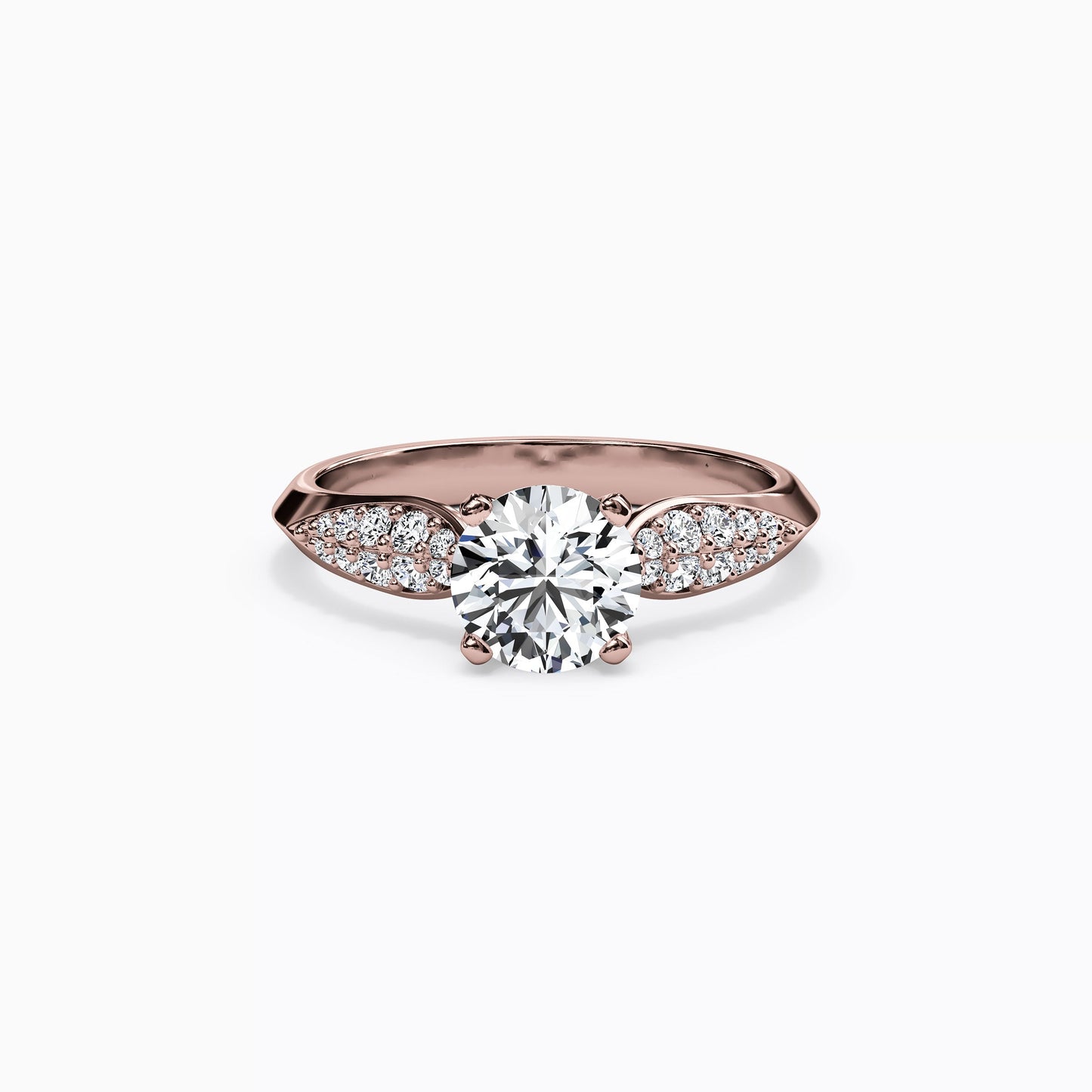 Jubilee Two Diamond Wings Engagement ring in 14K Gold