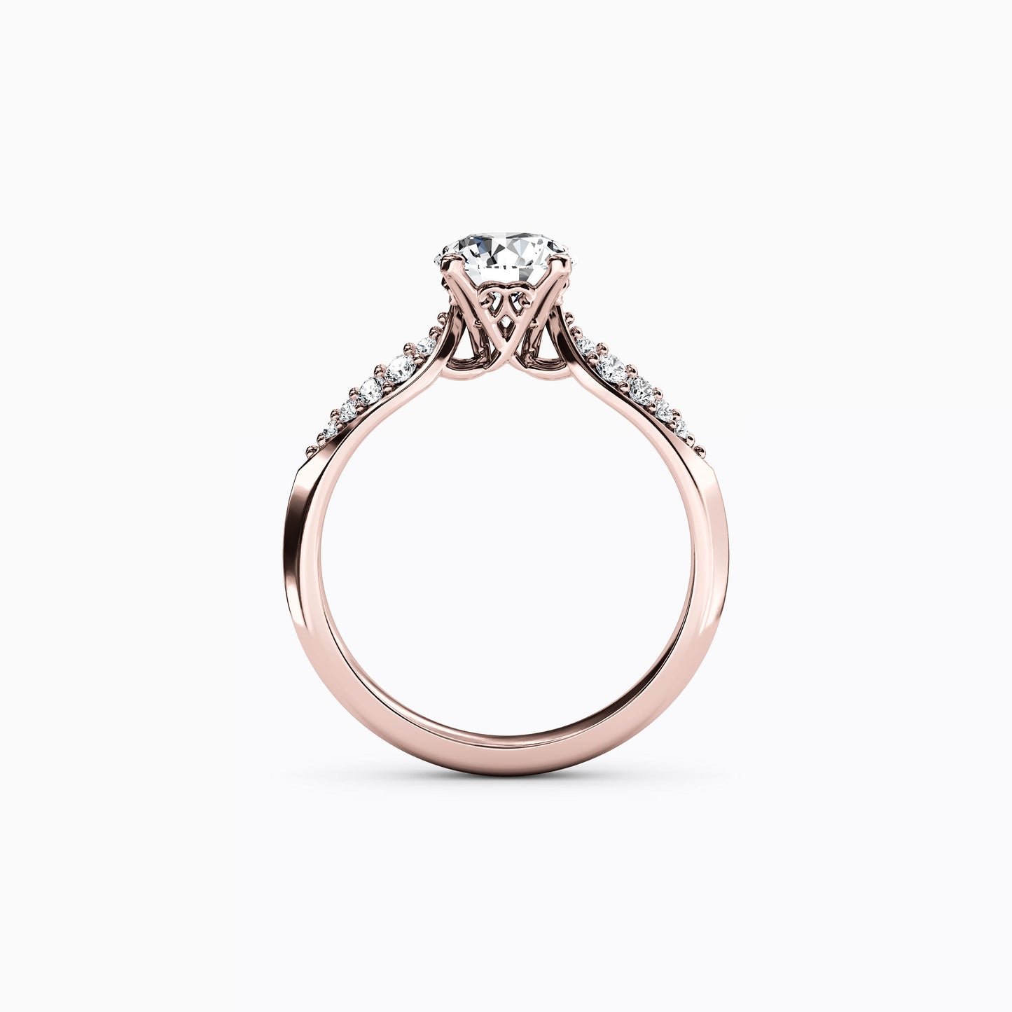 Jubilee Two Diamond Wings Engagement ring in 14K Gold