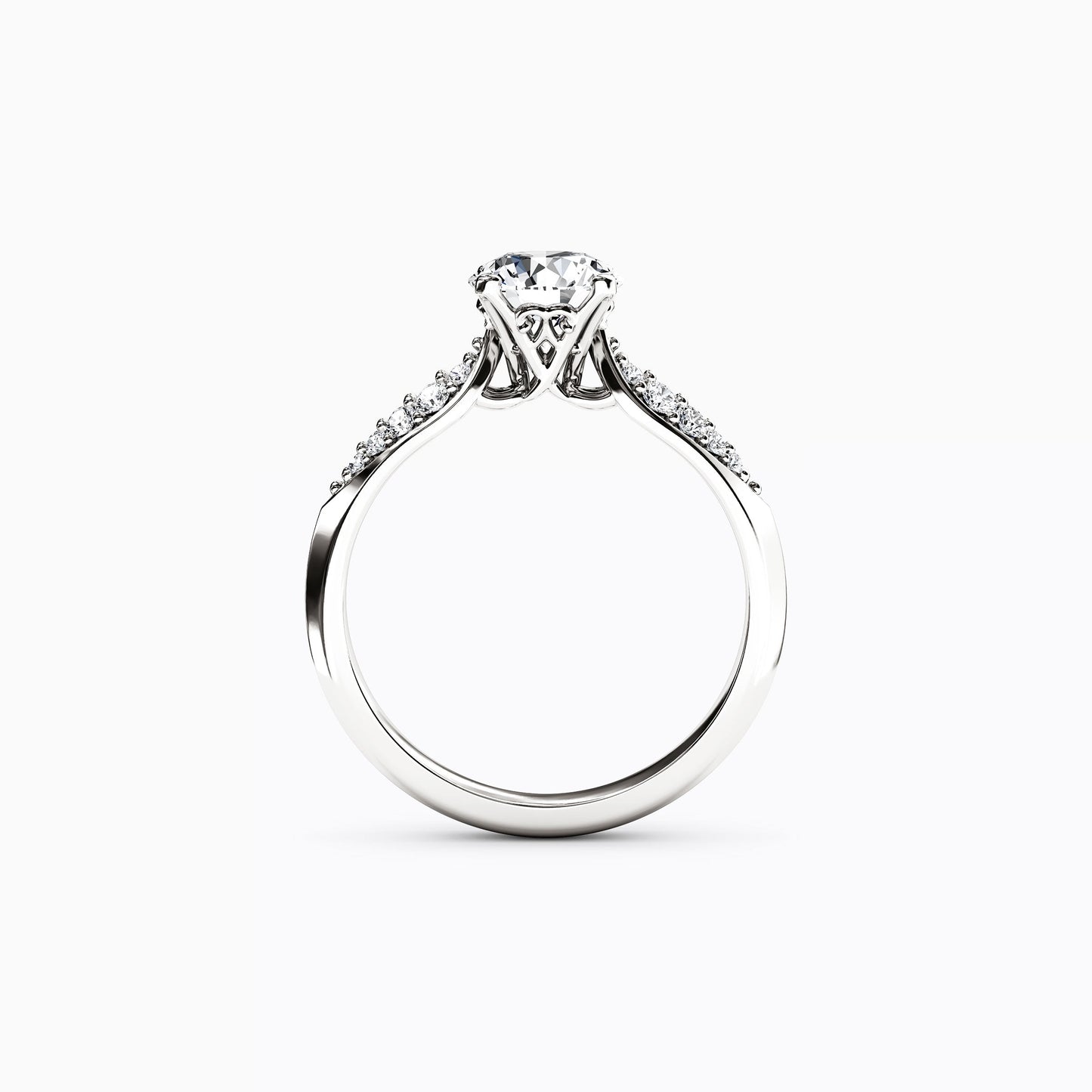 Jubilee Two Diamond Wings Engagement ring in 14K Gold