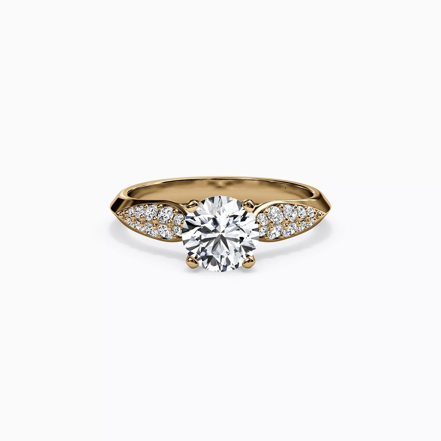 Jubilee Two Diamond Wings Engagement ring in 14K Gold