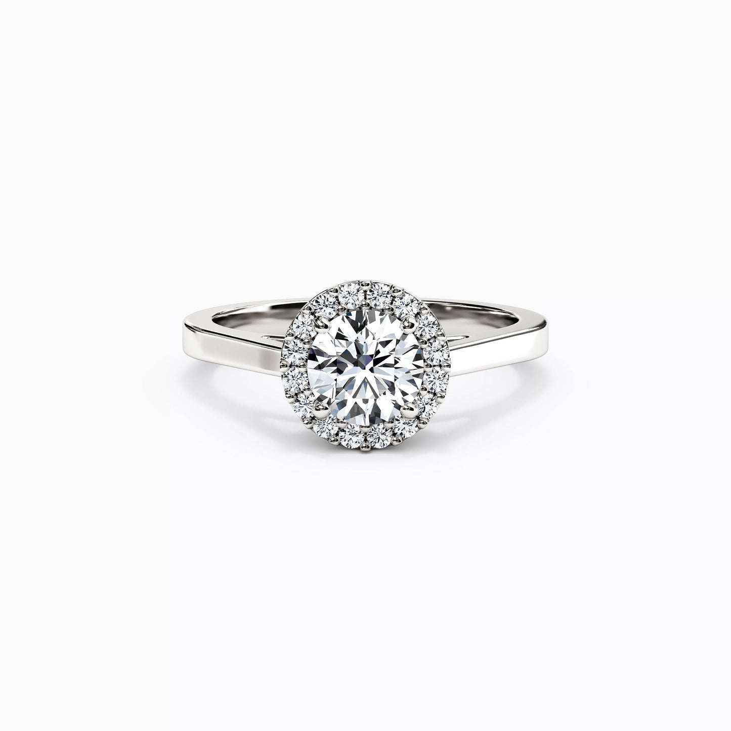Halo Pierced Gallery Engagement Ring in 14K Gold
