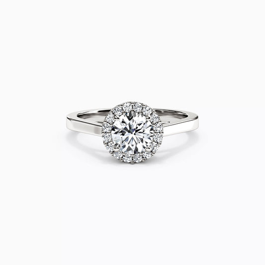 Halo Pierced Gallery Engagement Ring in 14K Gold