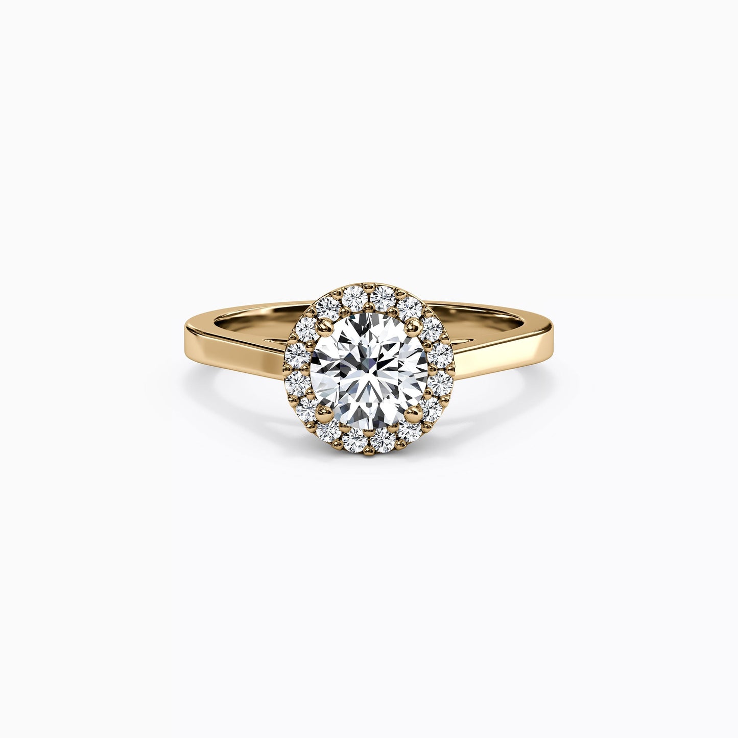 Halo Pierced Gallery Engagement Ring in 14K Gold