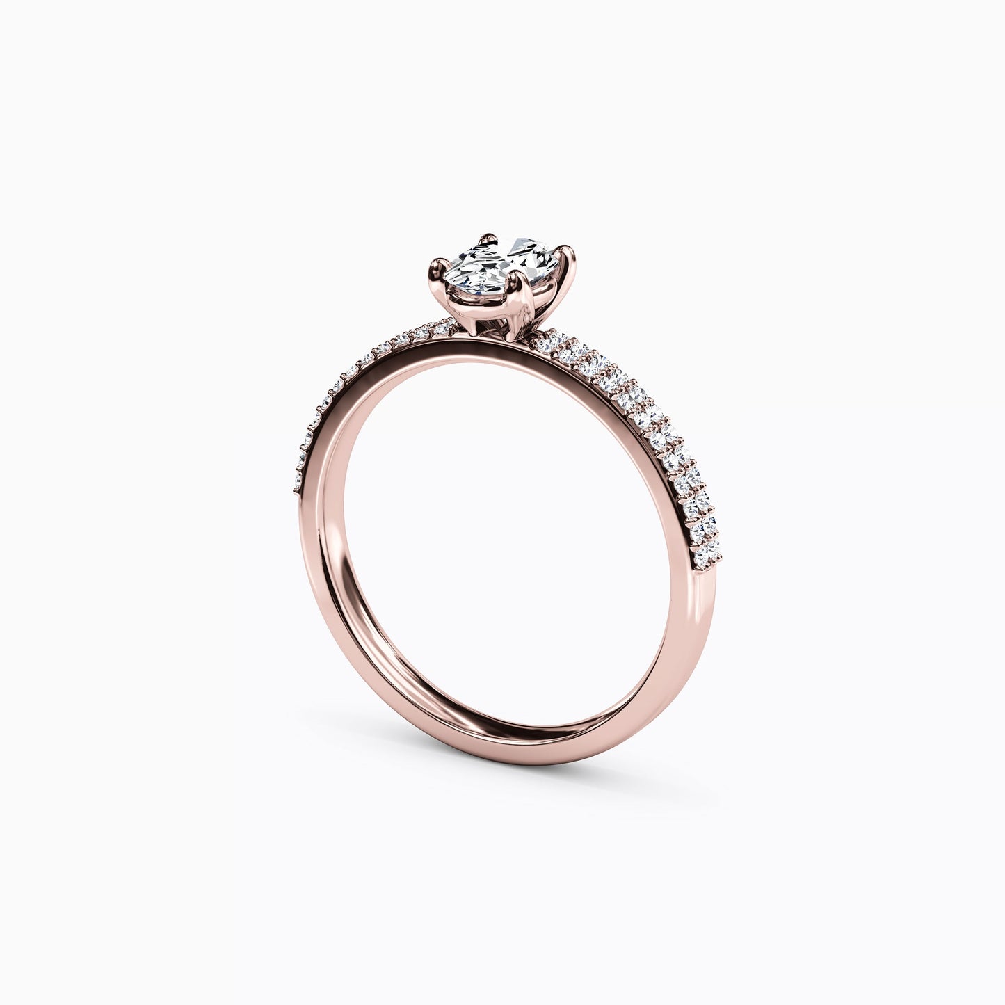 Midnight Sparkle Oval Double Row Engagement Ring in 14K Gold