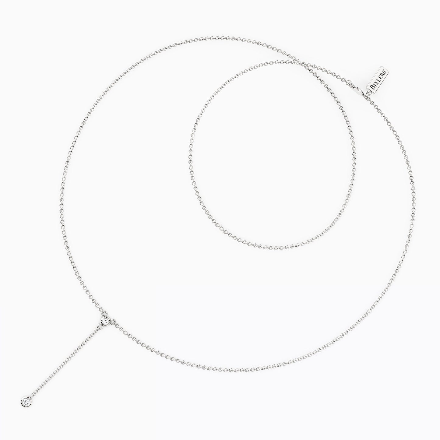 Diamond Mini Bezel Drop Necklace in 14K Gold