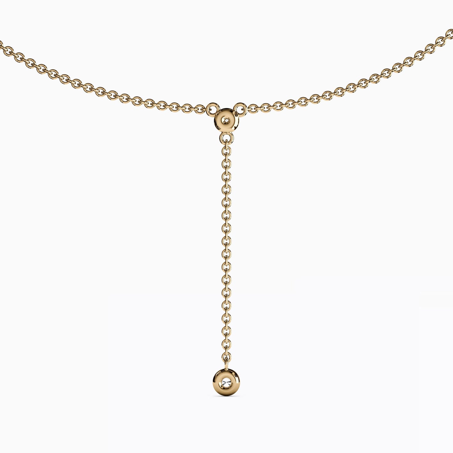 Diamond Mini Bezel Drop Necklace in 14K Gold