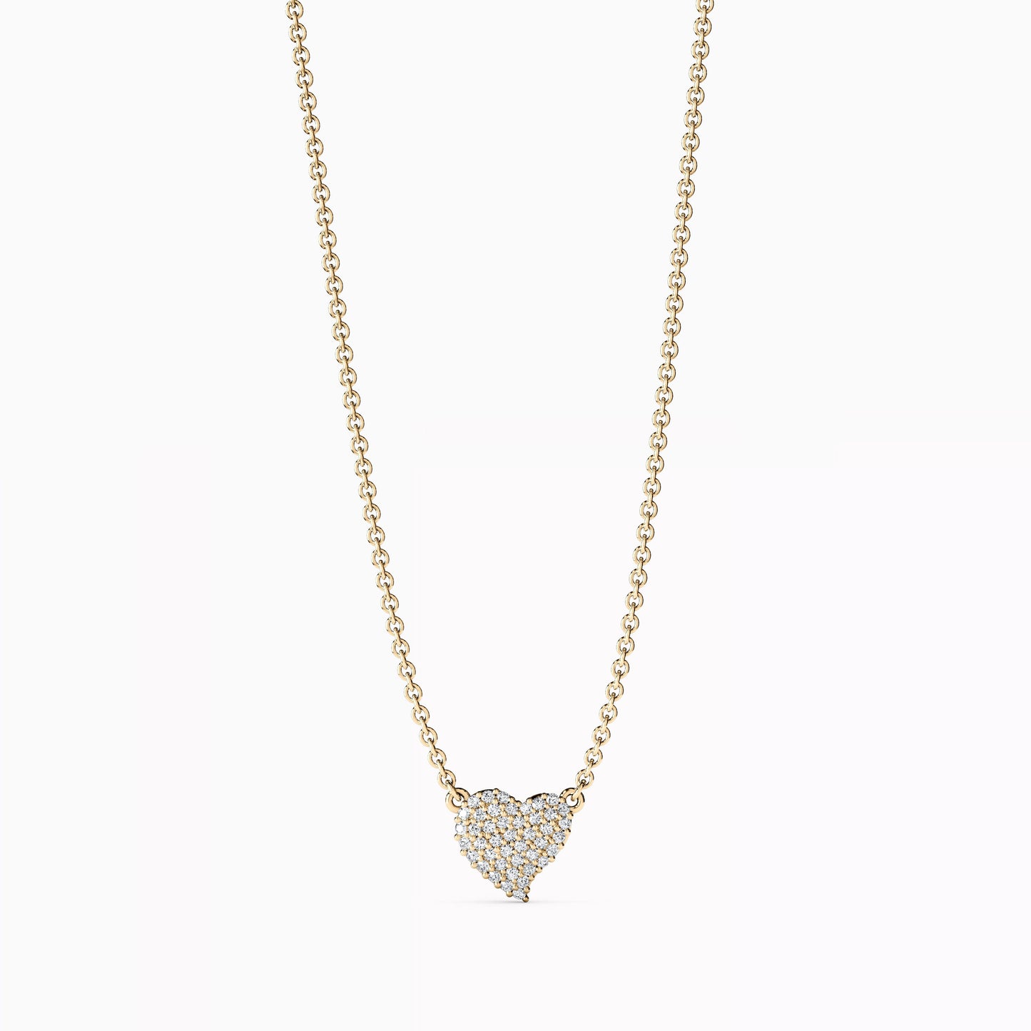 Diamond Heart Necklace in 14K Gold