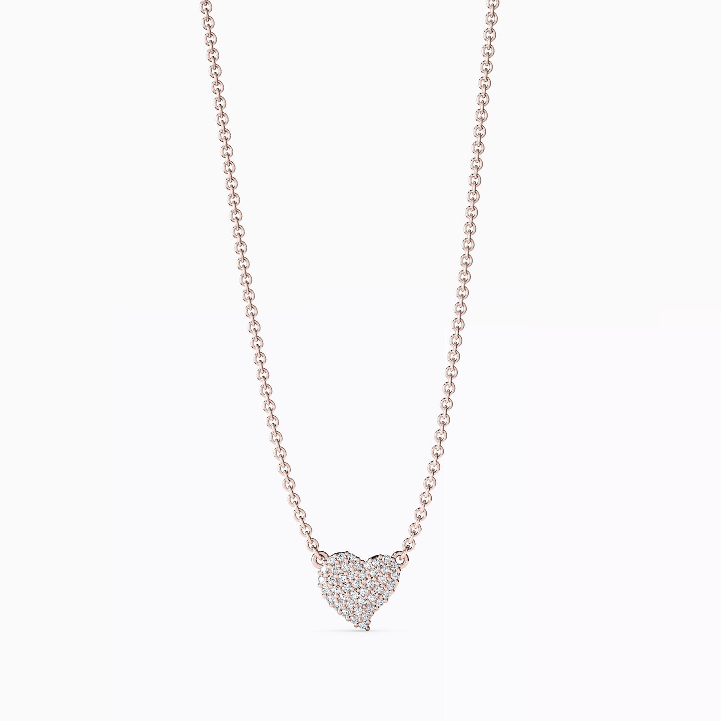 Diamond Heart Necklace in 14K Gold
