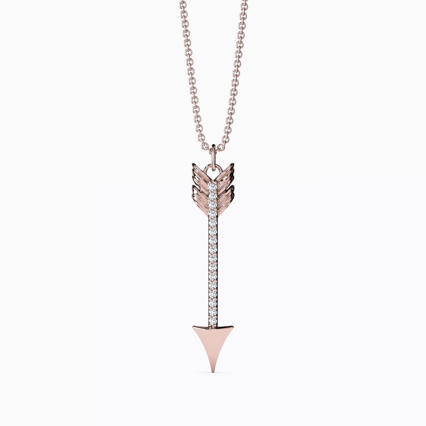 Diamond Arrow Necklace in 14K Gold