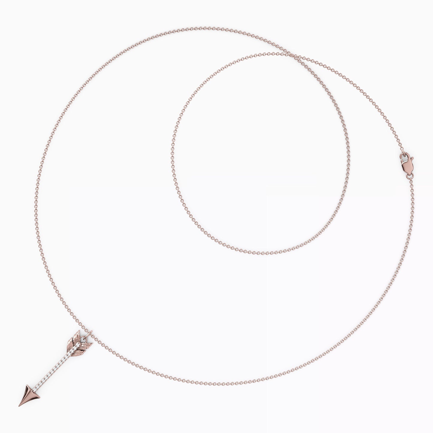 Diamond Arrow Necklace in 14K Gold