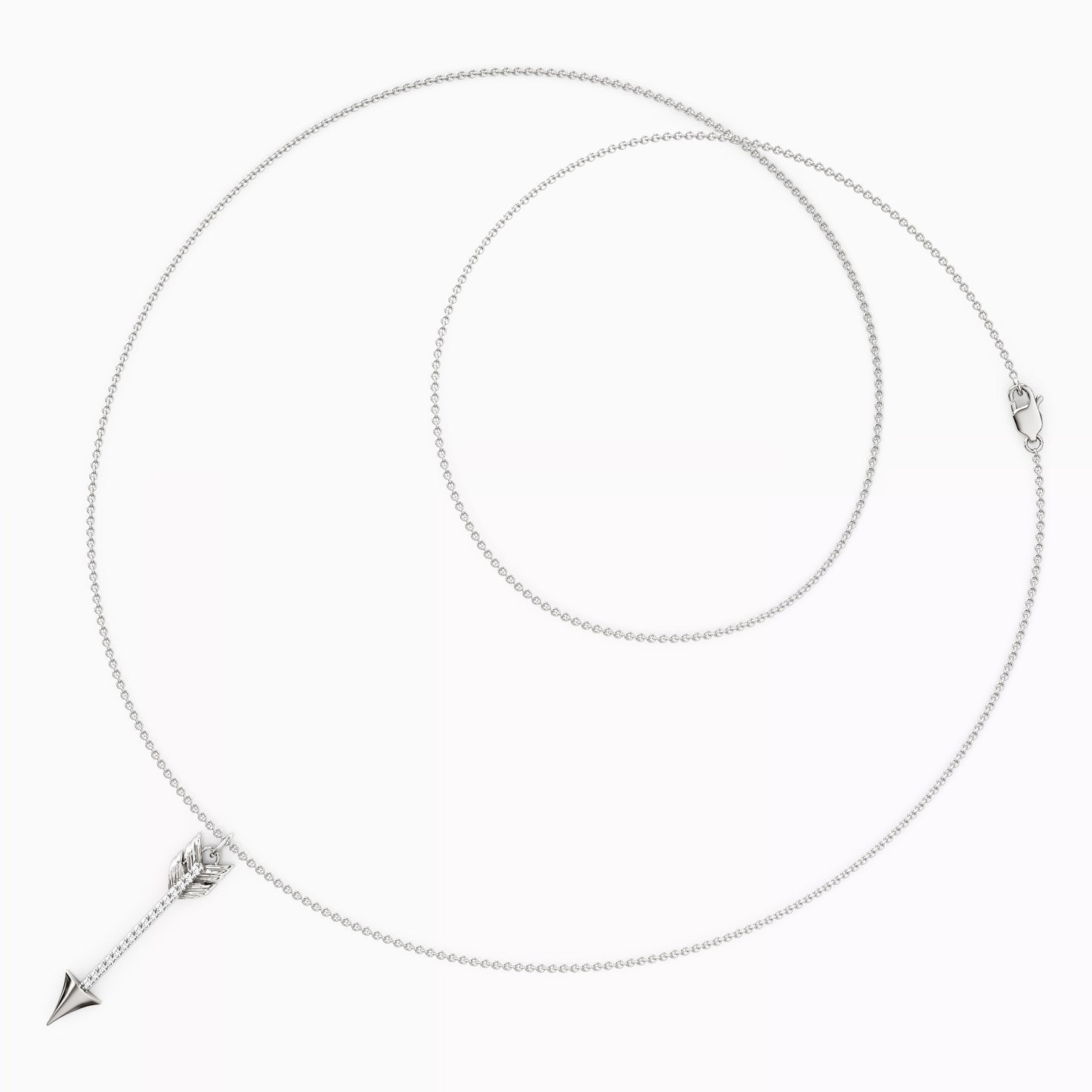 Diamond Arrow Necklace in 14K Gold