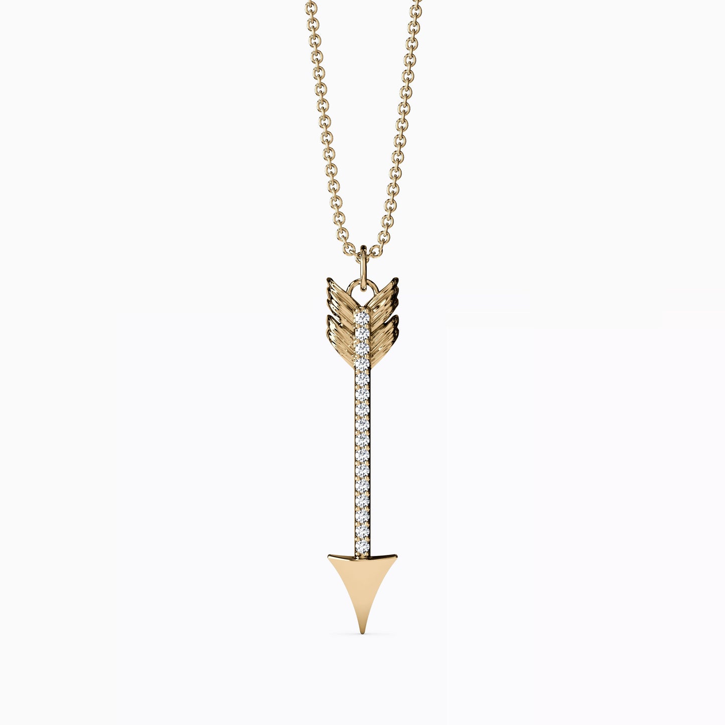 Diamond Arrow Necklace in 14K Gold