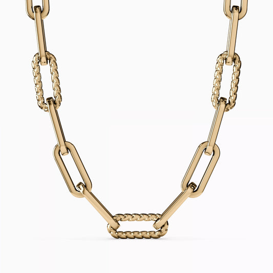 Paperclip Necklace in 14K Gold