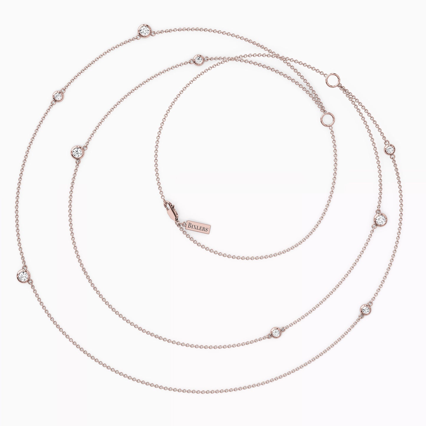 Diamond Multi-Layered Station Necklace in 14K Gold