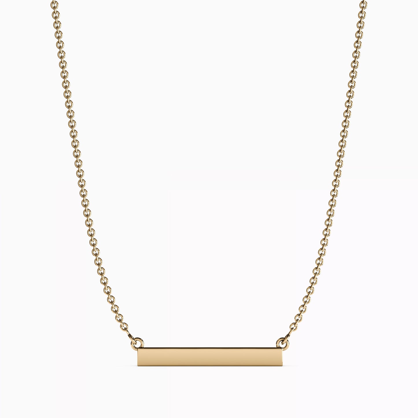 Diamond Bar Necklace in 14K Gold