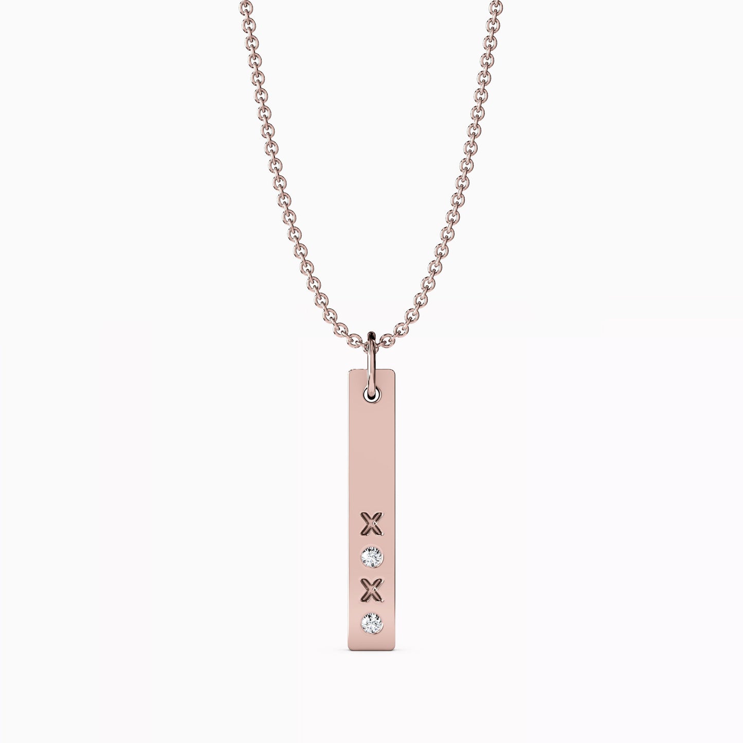 Diamond XOXO Pendant in 14K Gold