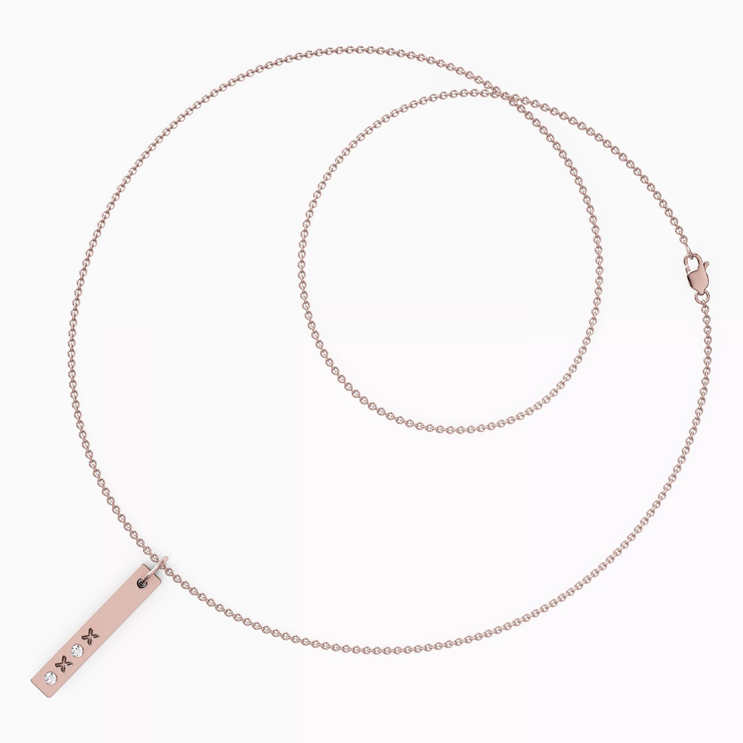 Diamond XOXO Pendant in 14K Gold