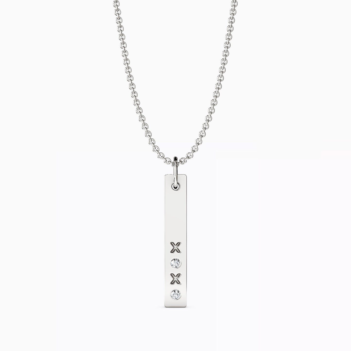 Diamond XOXO Pendant in 14K Gold