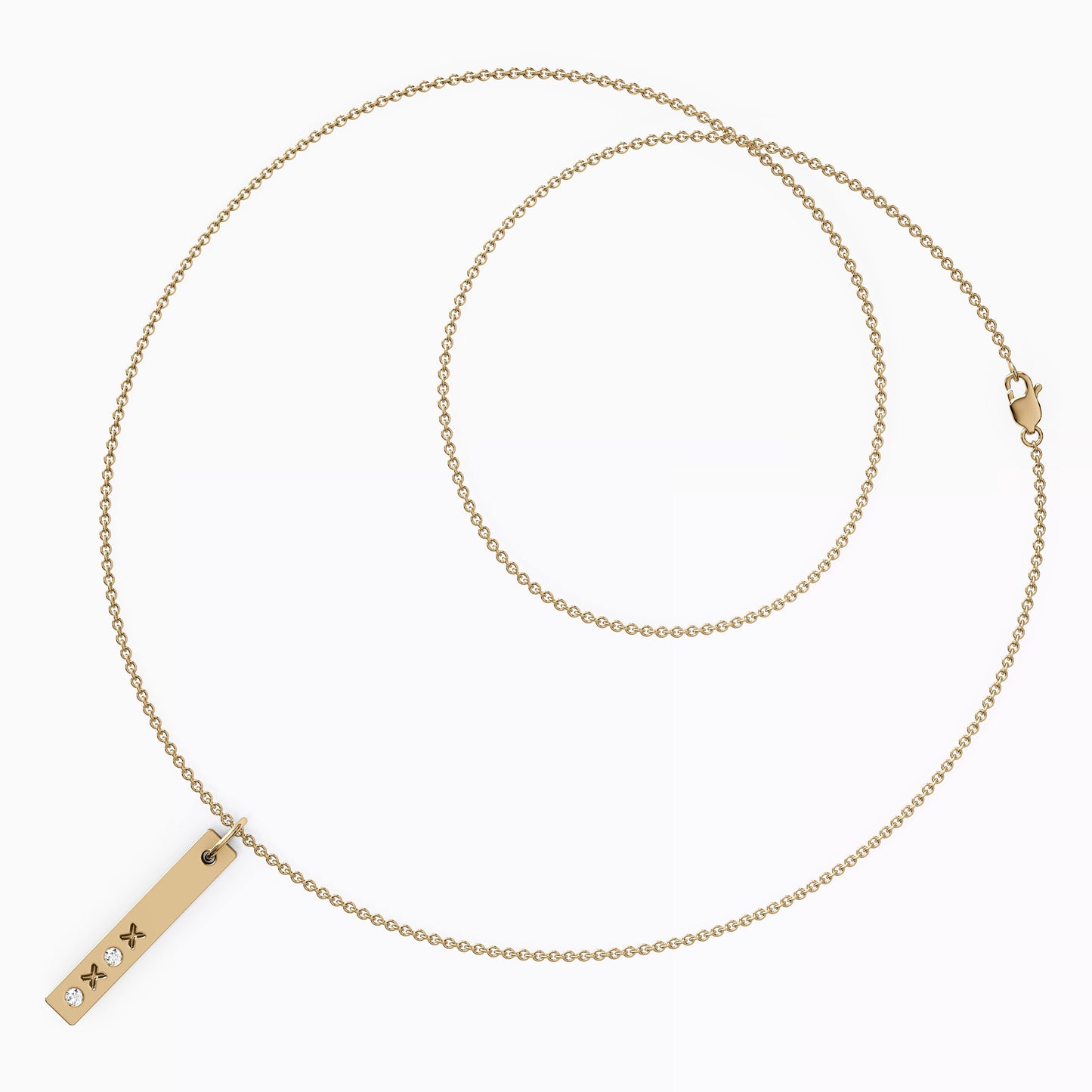 Diamond XOXO Pendant in 14K Gold