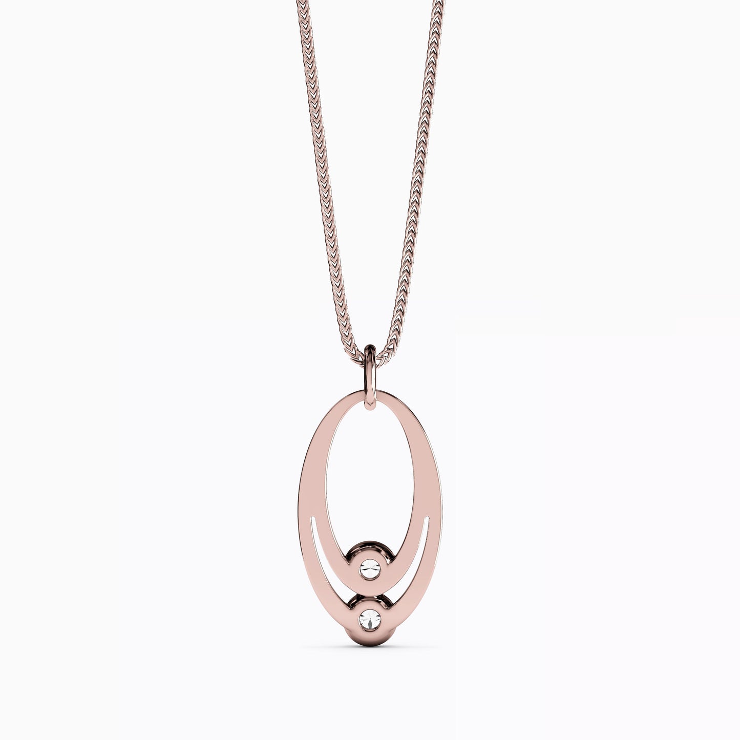 Dew Drops Diamond Double loop in 14K Gold