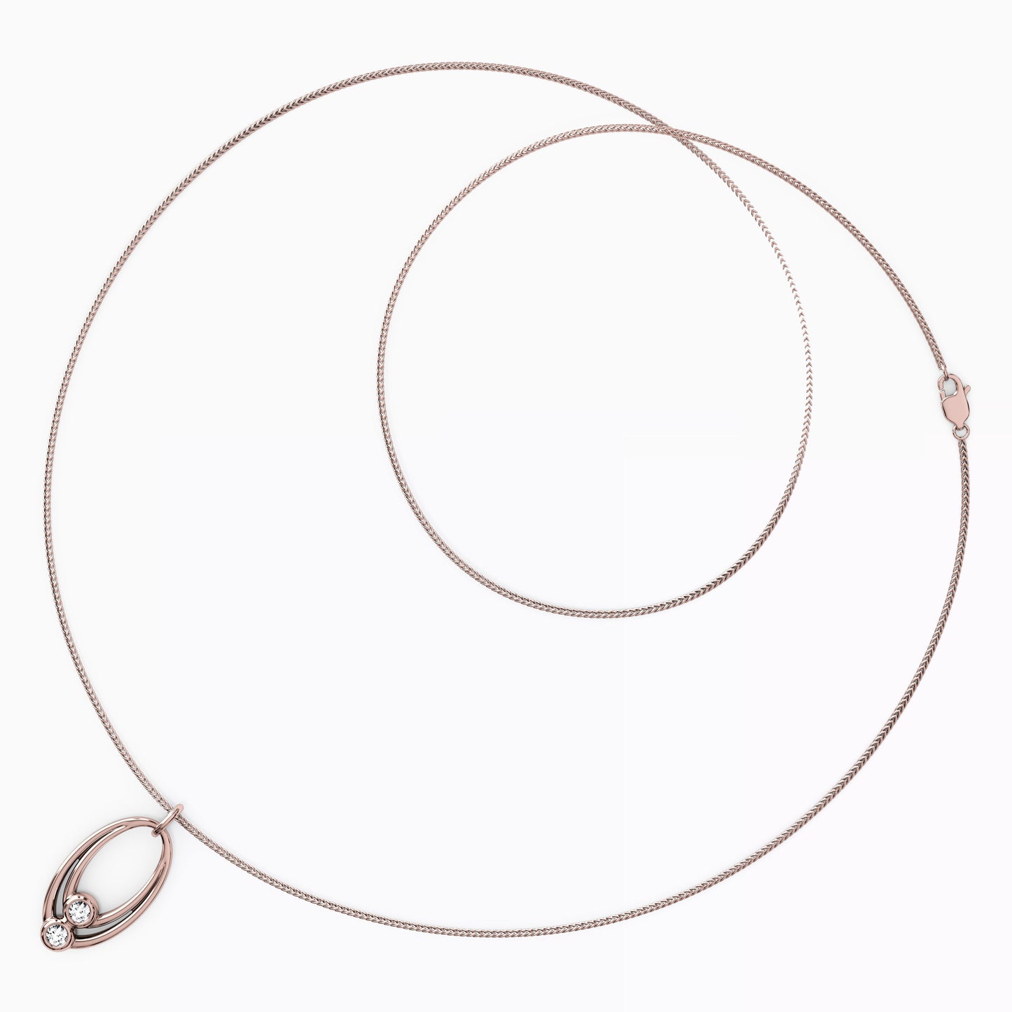 Dew Drops Diamond Double loop in 14K Gold