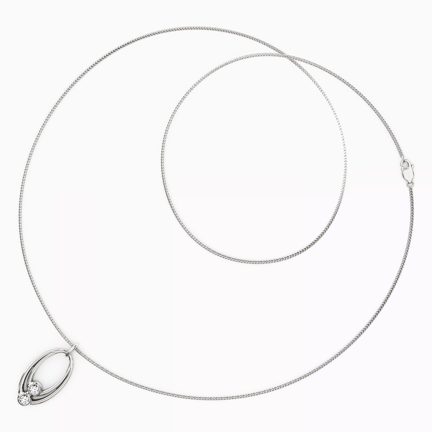 Dew Drops Diamond Double loop in 14K Gold