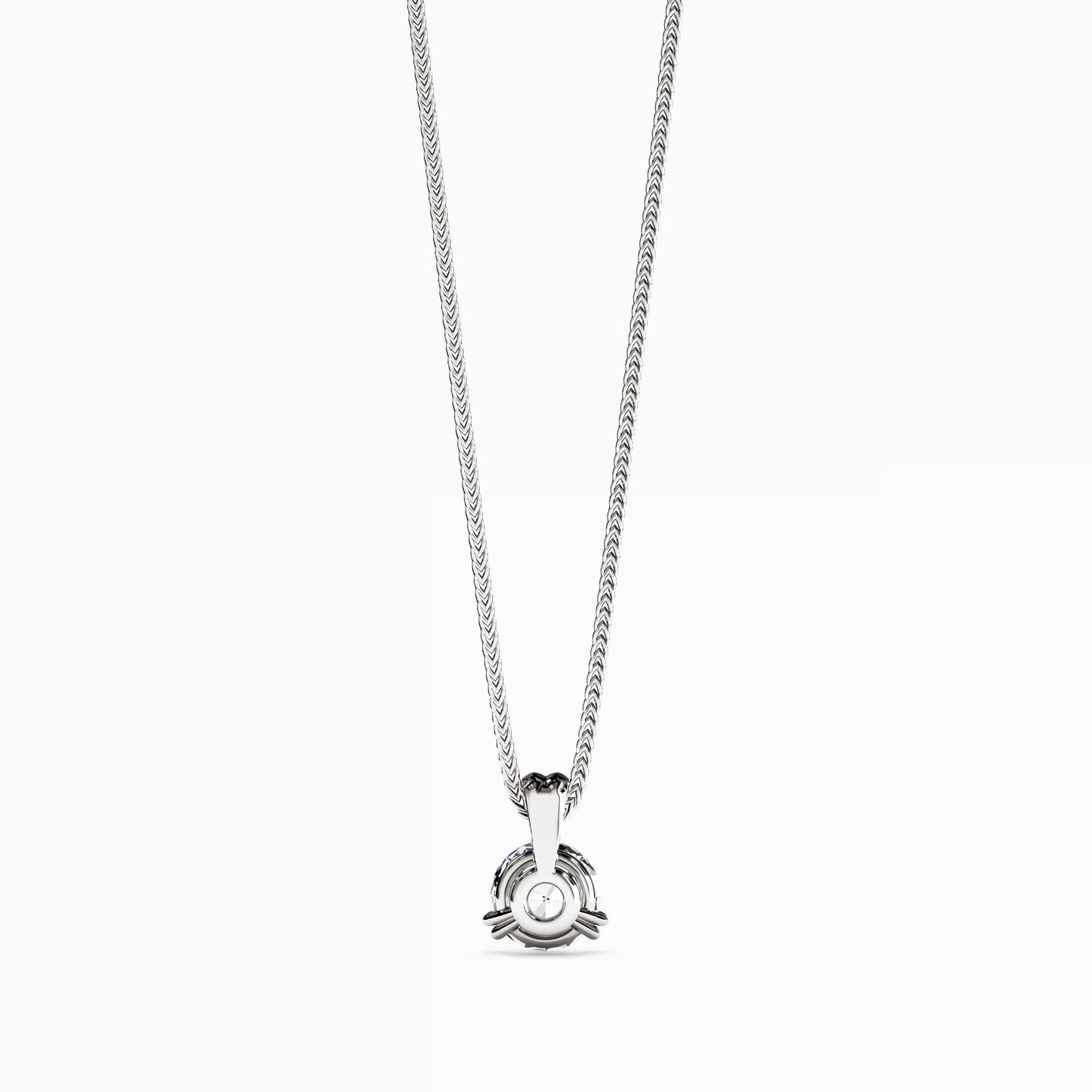 3 prong 1/2 CT Round Diamond Pendant in 14K Gold