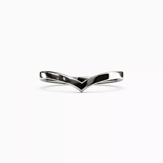 V Shape Chevron Stackable Ring in 14K Gold