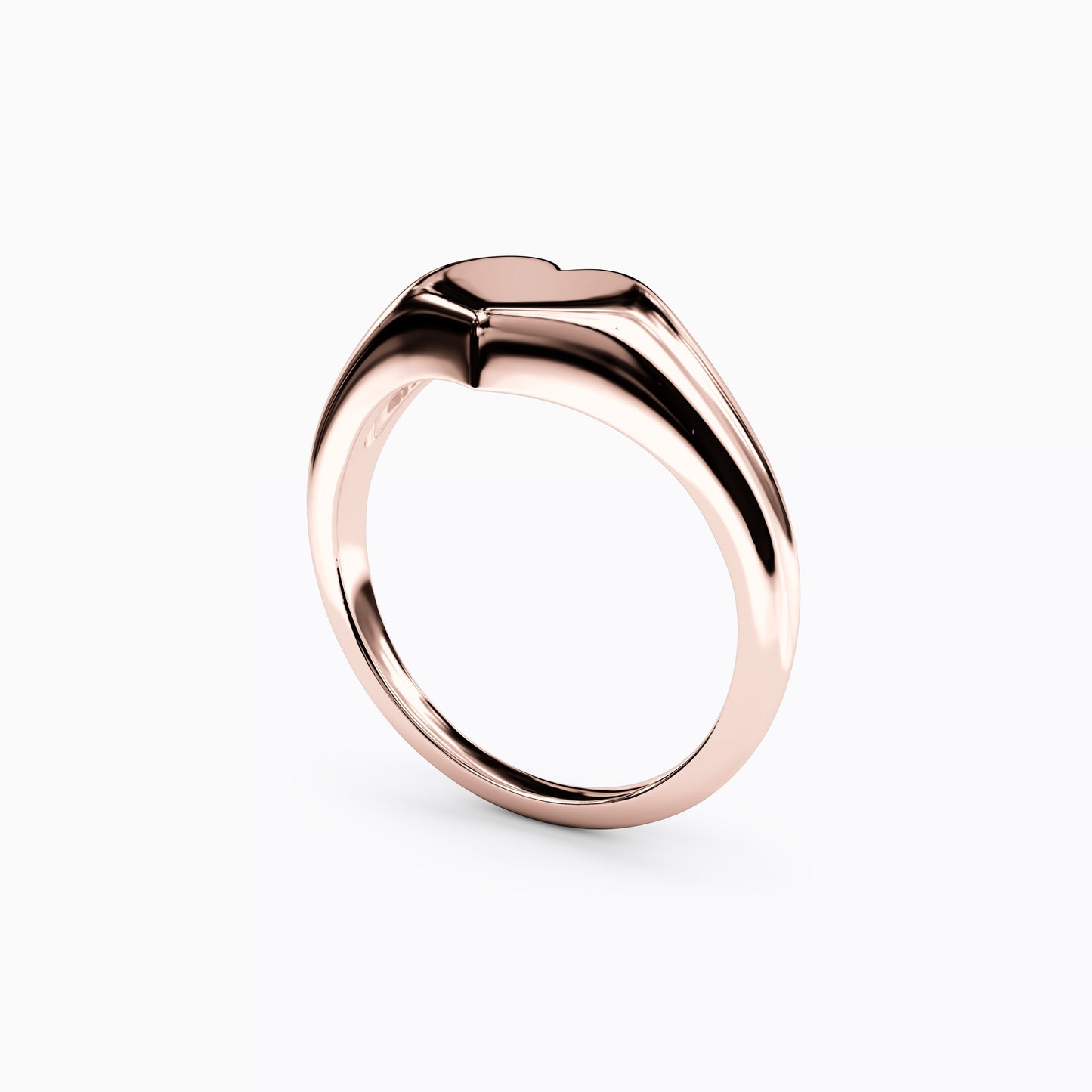 Heart Signet Ring in 14K Gold