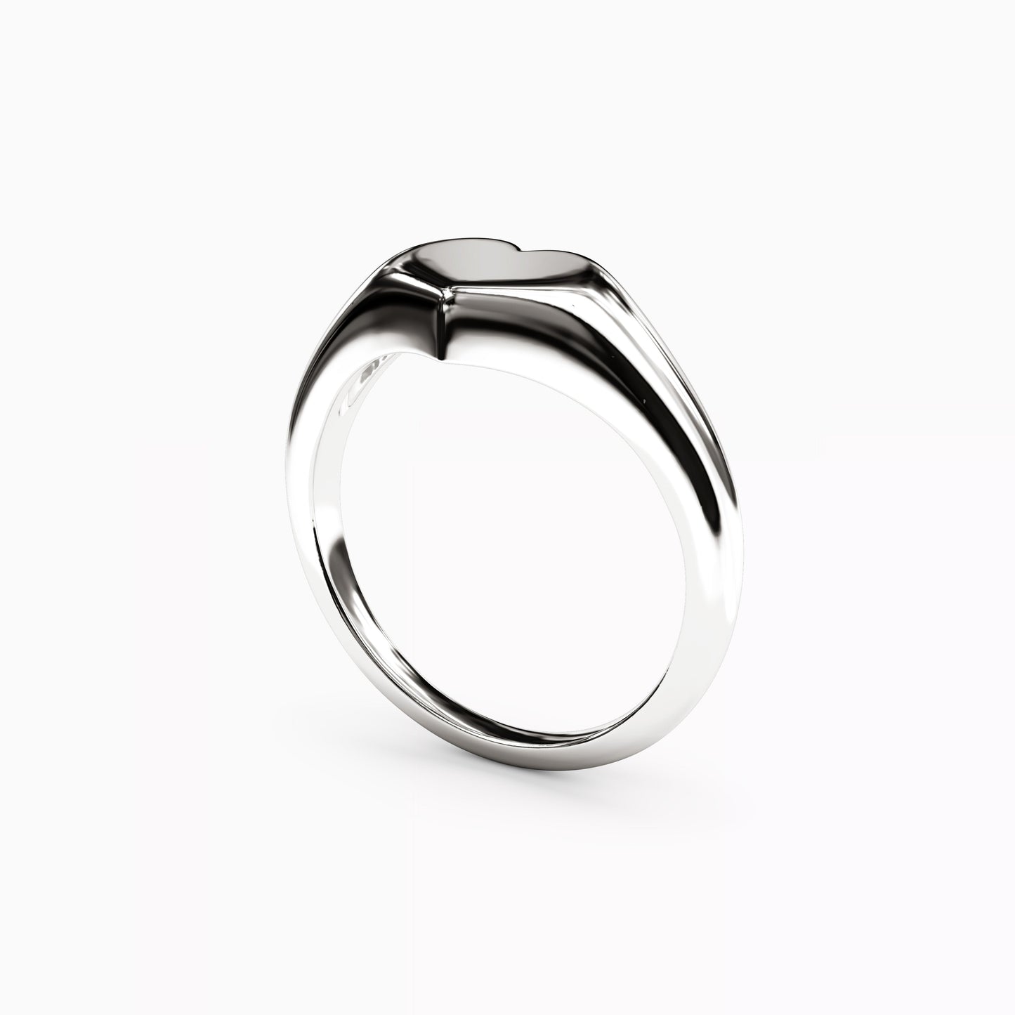 Heart Signet Ring in 14K Gold