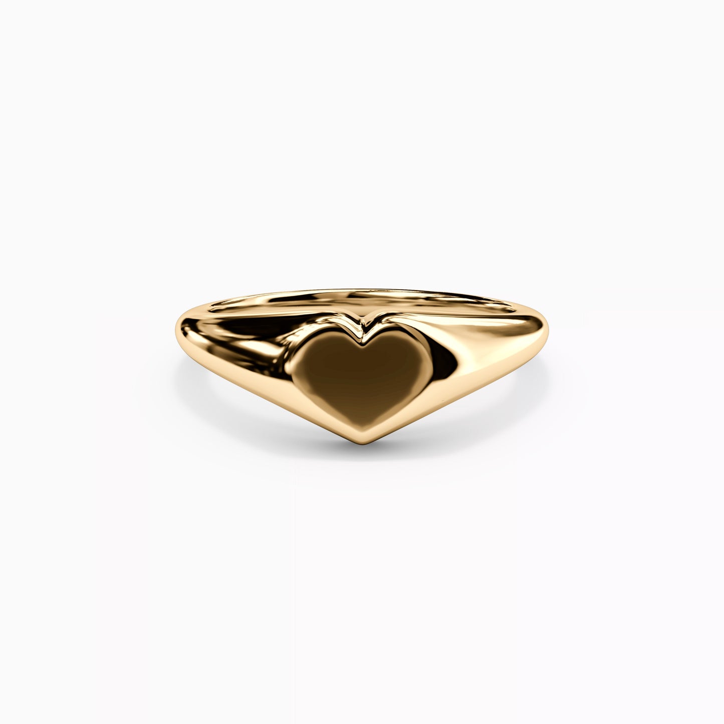 Heart Signet Ring in 14K Gold