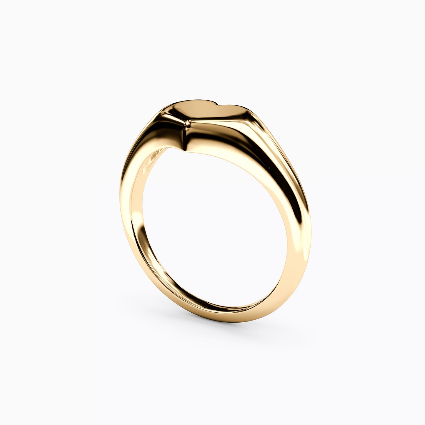 Heart Signet Ring in 14K Gold