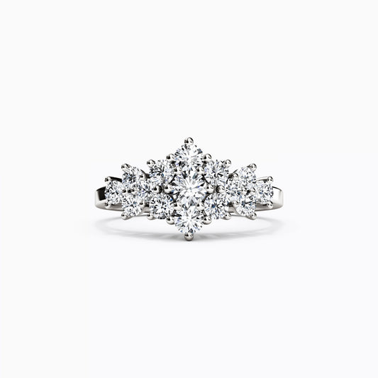 Diamonds Cluster Ring in 14K Gold