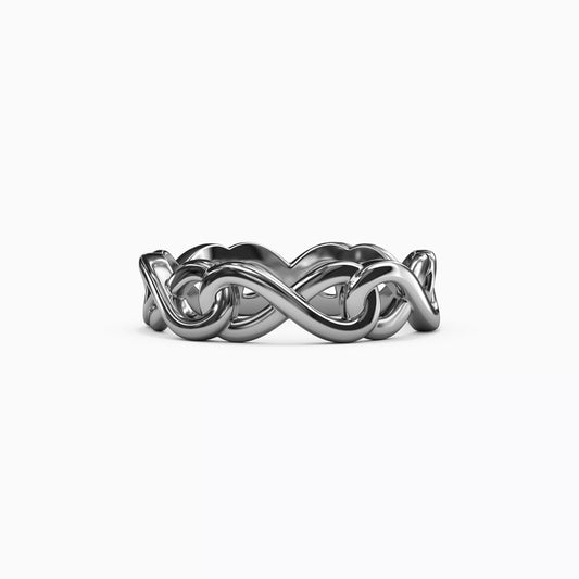 Infinity Intertwined Ring in Sterling Silver