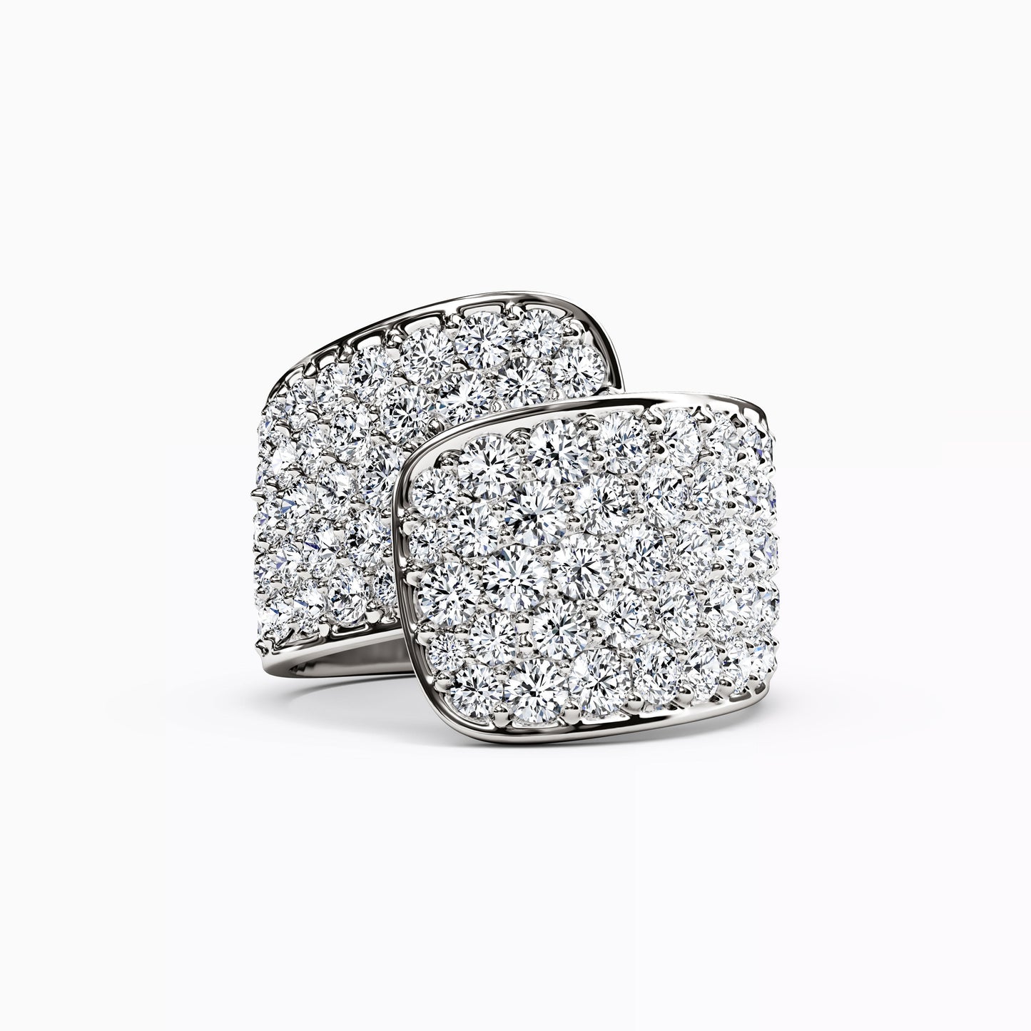 Diamond Row Wrap Ring in 14K Gold