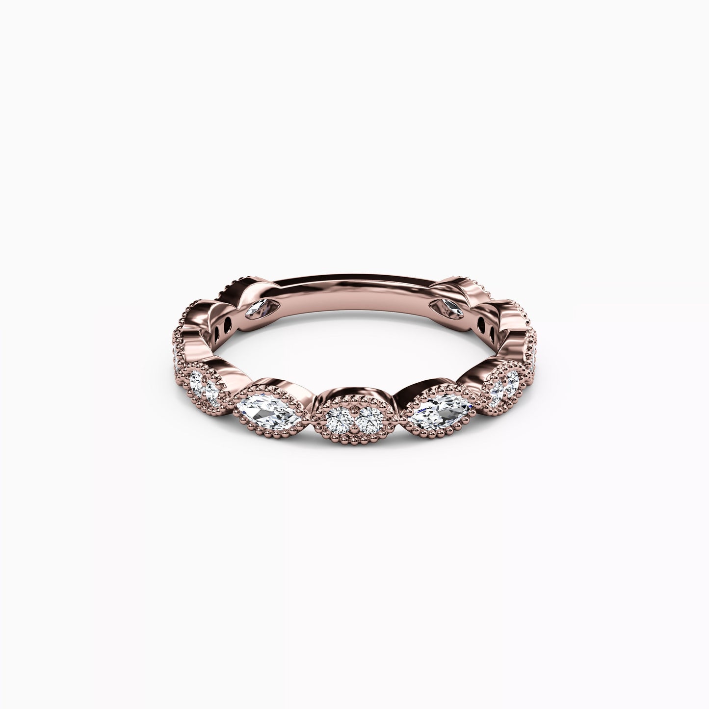 Diamond Marquise Stackable Ring in 14K Gold