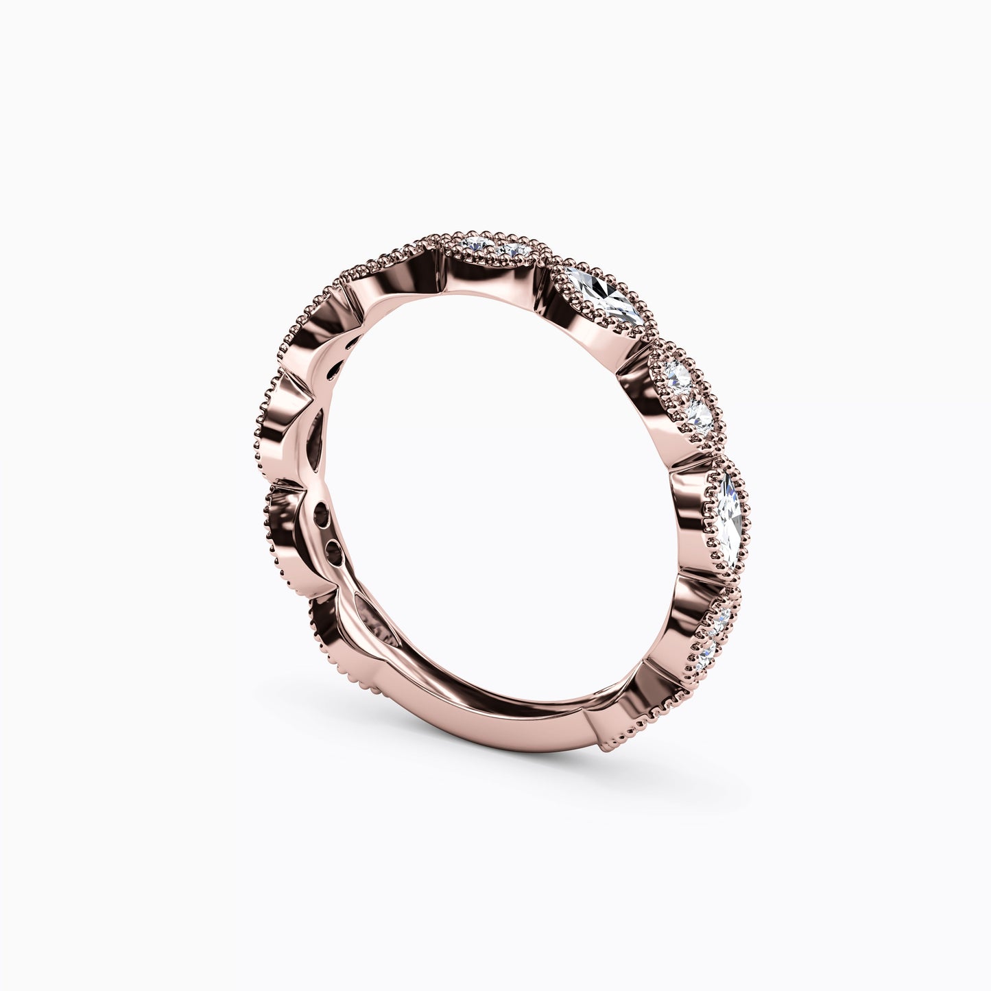 Diamond Marquise Stackable Ring in 14K Gold