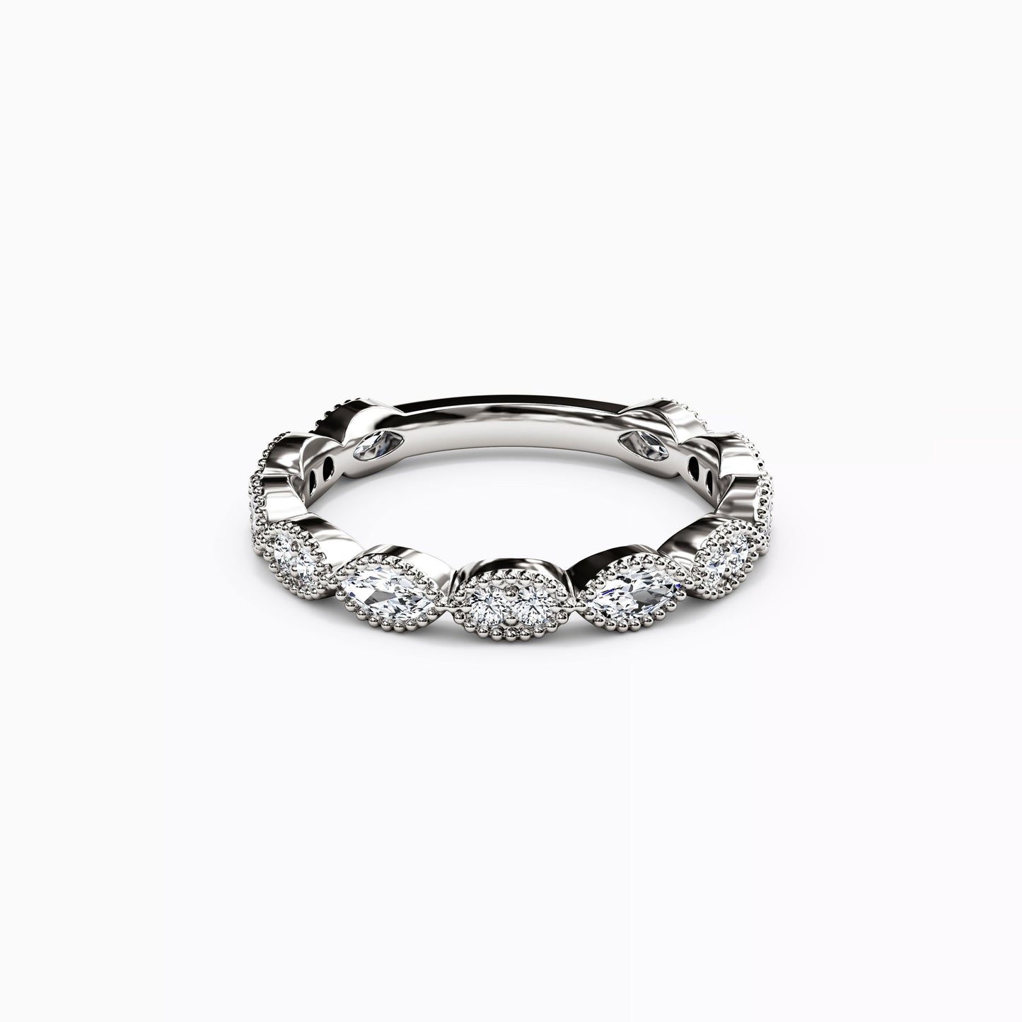 Diamond Marquise Stackable Ring in 14K Gold