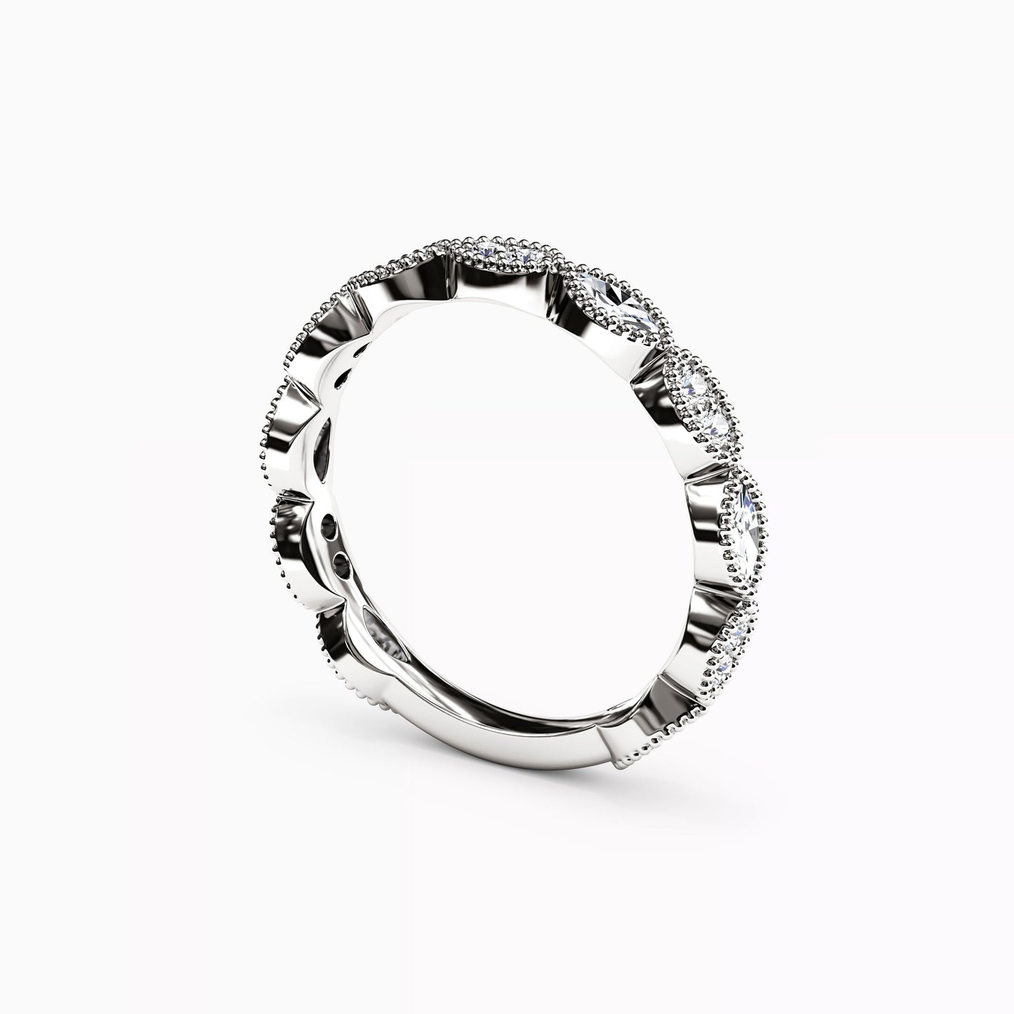 Diamond Marquise Stackable Ring in 14K Gold