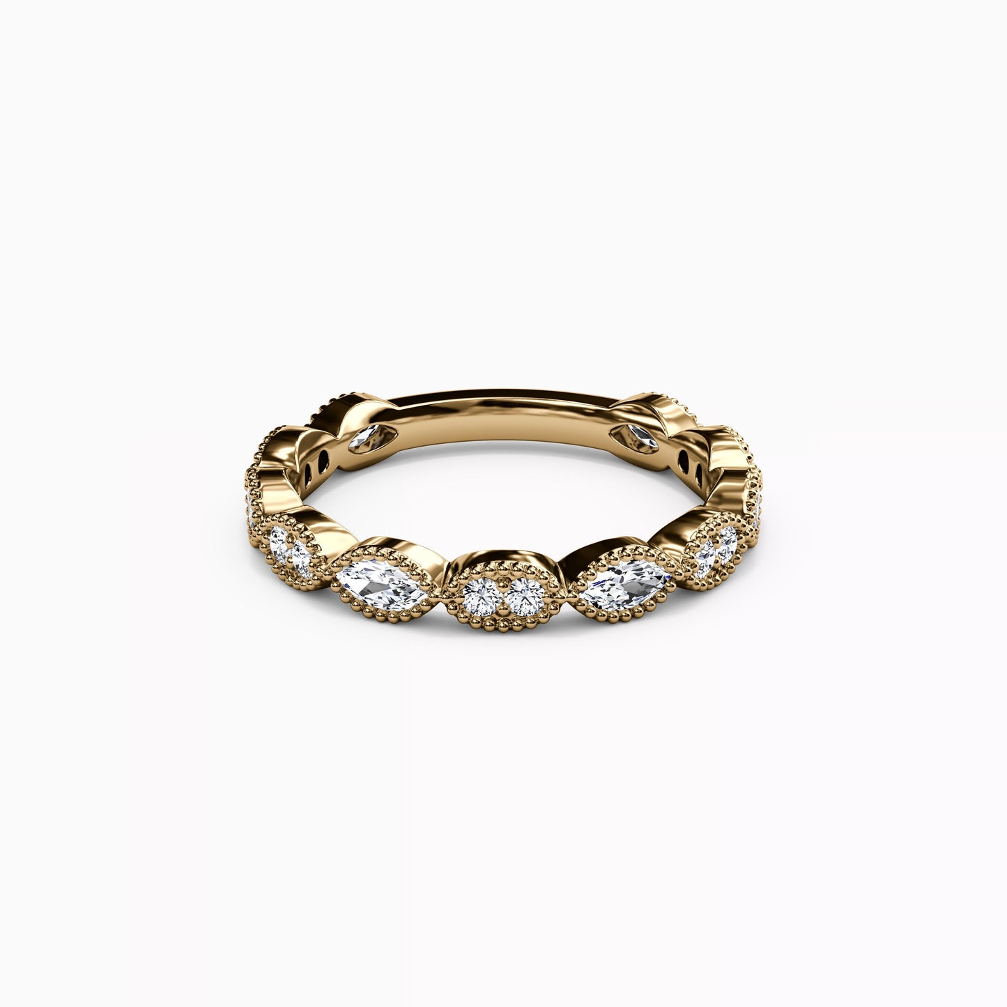 Diamond Marquise Stackable Ring in 14K Gold