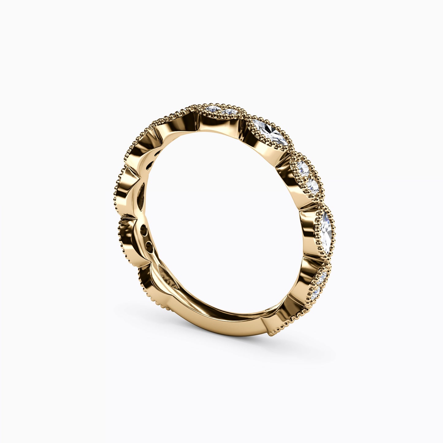 Diamond Marquise Stackable Ring in 14K Gold
