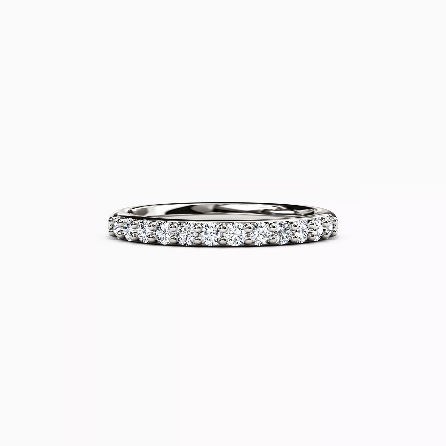 Diamond Shared Prong Wedding Band in 14K Gold