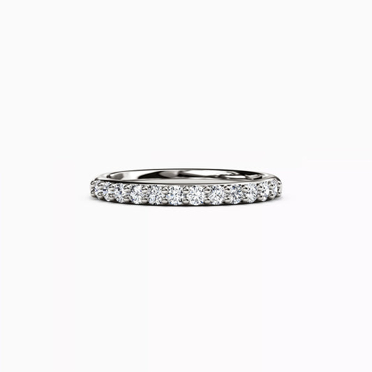Diamond Shared Prong Wedding Band in 14K Gold