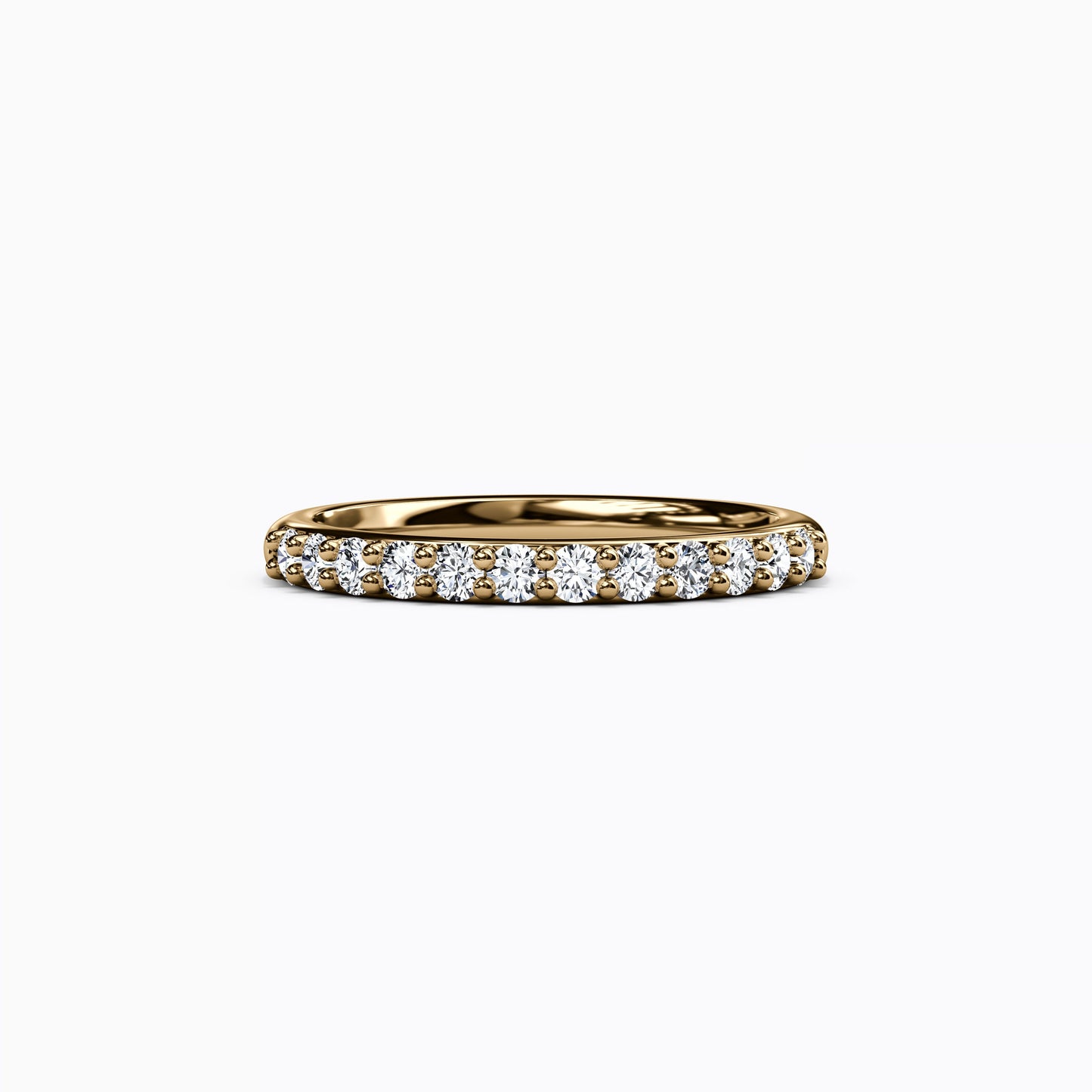 Diamond Shared Prong Wedding Band in 14K Gold