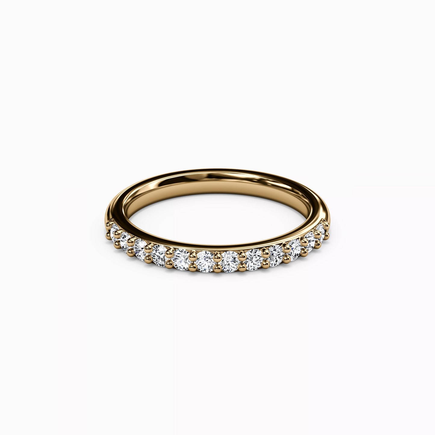 Diamond Shared Prong Wedding Band in 14K Gold