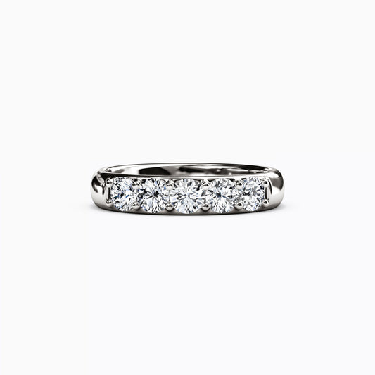 Diamond Shared Prong Wedding Band in 14K Gold